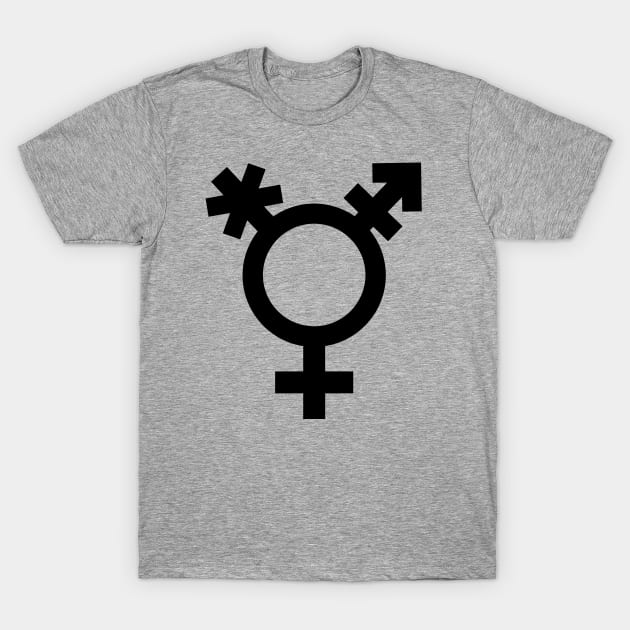 Trans and Proud (black) T-Shirt by adrianimation